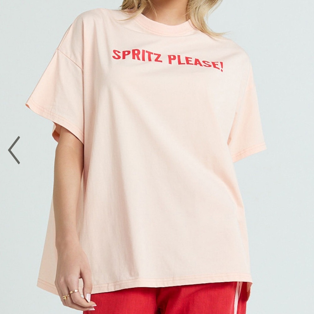 NWT Spritz Please oversized crew neck t-shirt